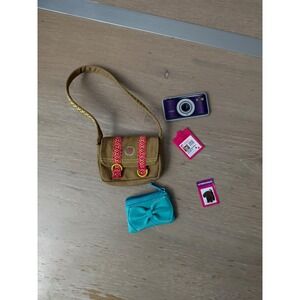 American Girl Doll Accessories Messenger Bag Camera Coin Purse Vet ID Set